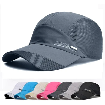 Бейсбольная шляпа с Регулируемой сеткой, Дышащие Мужские И женские солнцезащитные шляпы, Быстросохнущие кепки для бега на открытом воздухе, Рыбалки, Пеших прогулок, спортивной бейсболки Snapback