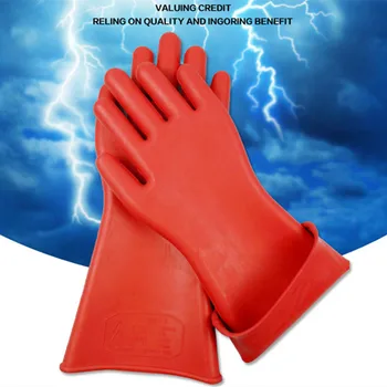 Резиновые Перчатки С электрической изоляцией, Высоковольтные Защитные Перчатки Электрика 12 кВ