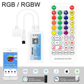 WiFi Alexa Google Home RGB RGBW светодиодный Контроллер Музыкальный ИК 38Key 2835 5050 RGB RGBCW RGBWW светодиодная лента IOS Android Приложение DC5V-24V