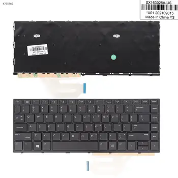 Американская клавиатура для ноутбука HP Probook 430 G5 440 G5 445 G5, ЧЕРНАЯ РАМКА, ЧЕРНЫЙ