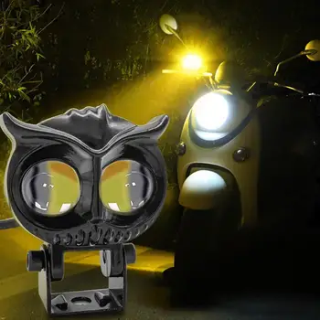 Светодиодный прожектор Owl, фара для электромобиля, мотоцикла, многоцелевой двухцветный рабочий свет, противотуманные фары для вождения