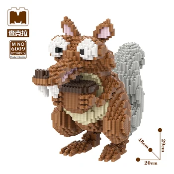 8730pcs 6009 Большой Размер Мультфильм Scrat Acorn 3D Собрать Белку модель Строительные блоки игрушка Детские развивающие игрушки животных