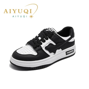 AIYUQI, женские кроссовки из натуральной кожи, Весна 2023, Женская Спортивная Повседневная обувь на шнуровке, Новая модная женская обувь