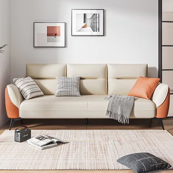 Легкий роскошный тканевый диван маленькая квартира итальянская гостиная современный простой диван для трех человек