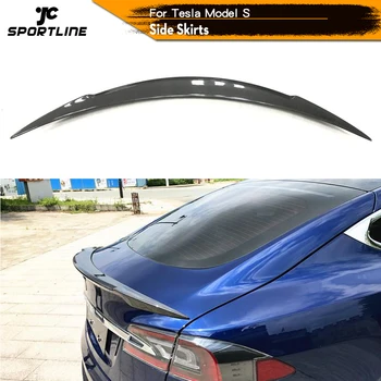 Задний спойлер багажника, выступ крыла багажника для Tesla Model S 2014-2019, крышка спойлера заднего багажника из углеродного волокна, выступ крыла багажника