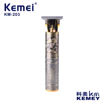 kemei триммер для волос KM-203 USB перезаряжаемая машинка для стрижки волос, машинка для стрижки масляных головок, гравировка, резьба по волосам, отбеливание 0 мм