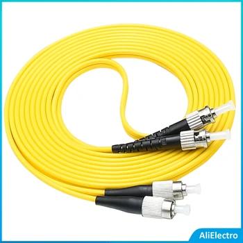 1шт 10 ~ 50 м Волоконный патч-корд FC/UPC-ST/UPC FTTH Дуплексный Однорежимный кабель Длиной 9/125