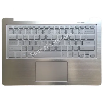 Клавиатура для ноутбука с арабской подсветкой для Sony SVF13N Серебристая клавиатура с подставкой для рук верхняя крышка