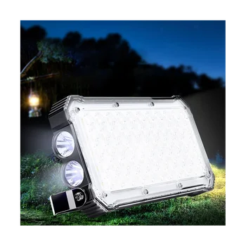20000 мАч Многофункциональный фонарь для кемпинга, светодиодный портативный светильник, кронштейн для палатки, аварийное освещение, зарядка через USB на открытом воздухе (черный)