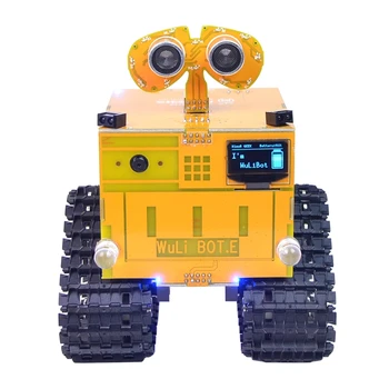 1 Шт. Программируемый робот Wulibot Mixly + Scratch, робот с двойным графическим программированием, Желтая автомобильная стандартная версия