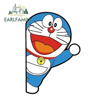 EARLFAMILY 15 см x 10,15 см для Doraemon Автомобильные Наклейки Виниловые Автомобильные Аксессуары Наклейка На Мотоцикл Campervan Водонепроницаемый Солнцезащитный Крем Декор