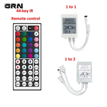 RGB светодиодный Контроллер 24 ключа/44 Ключа с Одним/Двумя Выходными Разъемами DC12V ИК-Пульт Дистанционного Управления для 5050 3528/2835 RGB светодиодной ленты