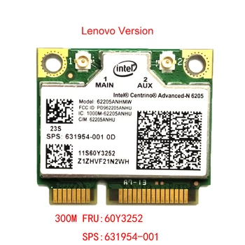 6205AGN N6205 FRU 60Y3253 300M Двухчастотная беспроводная сетевая карта для Lenovo T420 X220i X230i L420 L520 T520 T430