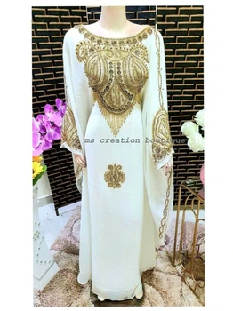 Женское Длинное Платье Дубайское Платье Расшитое бисером Арабское платье Для Вечеринки Необычное Вечернее платье