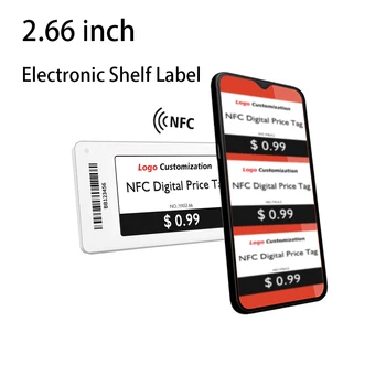 5 ШТ 2,66-дюймовый электронный ценник epaper display card E-ink screen замена цены в супермаркете NFC версия Android