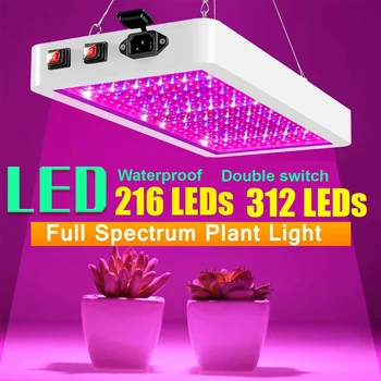Светодиодная лампа для выращивания полного спектра с подставкой AC110-220V Фито-лампа с переключателем включения /выключения Для освещения выращивания гидропонных растений в теплице