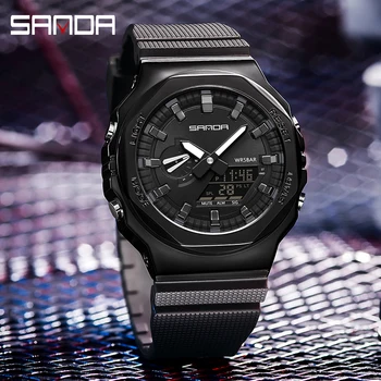 Модные военные цифровые часы для мужчин, спортивные Водонепроницаемые уличные ручные часы с хронографом, Электронные креативные наручные часы