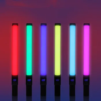 Ручная RGB-подсветка, палочка для видеолампы, красочная светодиодная заполняющая вспышка, 4600 мАч, вспышка для фотосъемки, освещение для вечеринки