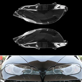 Крышка передней фары автомобиля, объектив, Стеклянные фары, Прозрачный абажур, маски для BMW X6 E71 2008-2014, крышка фары