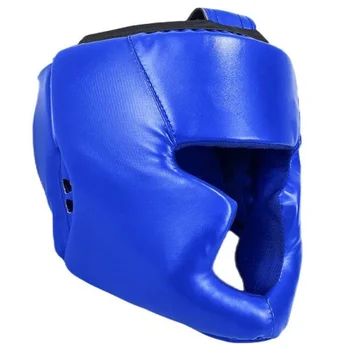 Профессиональный боксерский защитный шлем для тхэквондо Муай Тай, Тренировочная голова, полное покрытие, Головной убор из искусственной кожи, Боксерское снаряжение для взрослых и Детей