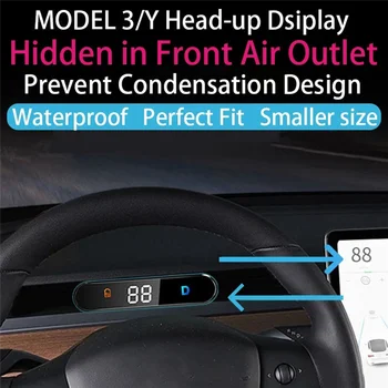 Автомобильный HUD-дисплей для приборной панели Tesla Model 3 Model Y, предназначенный для цифровой электроники