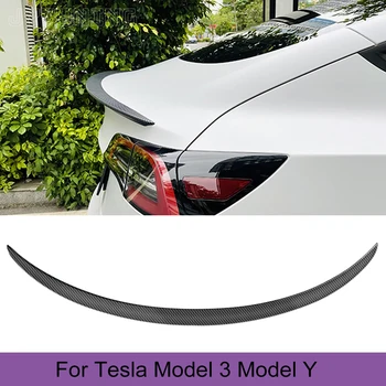 Карбоновый Задний Спойлер багажника Boot Lip Wing для Tesla Model 3 Модель Y 2016-2020 Задний Спойлер багажника Boot Lip Wing Spoiler