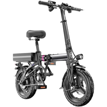 Электрический велосипед для взрослых с высокоэффективным аккумулятором, литиевый фонарь для автомобиля, складной двойной дисковый тормоз
