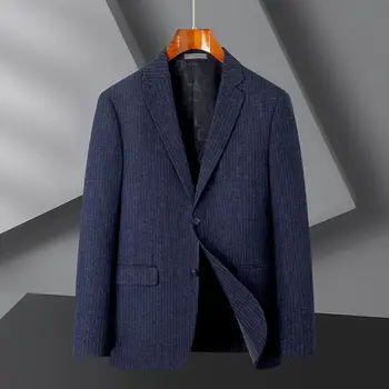 7007-Мужской костюм 2023, осенне-зимний новый продукт, мужской костюм, деловой, повседневный, простой, в сетку, куртка в западном стиле, мужское верхнее пальто