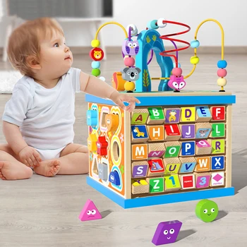 Сортировщик в форме лабиринта из бусин Abacus для раннего обучения малышей, игрушка, подходящая для центра раннего образования, для продажи