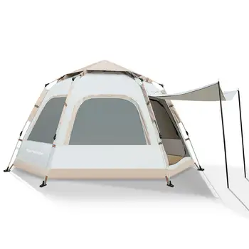 Палатка для человека со съемным дождевиком и сумкой для переноски, водонепроницаемая, легко настраивается для кемпинга/семейного отдыха на природе/пеших прогулок/альпинизма/пляжа