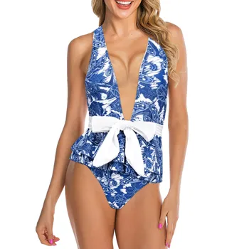 Сексуальные бикини-стринги, Пляжная одежда с открытой спиной, Летний женский купальник с принтом, Женский купальный костюм, Бразильский раздельный купальник, бандаж
