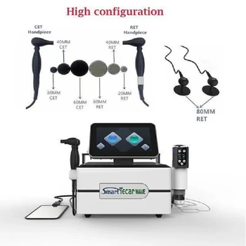 Машина терапии Tecar 3in1 RET/CET Smart С Оборудованием Для Укрепления мышц EMS Для Физиотерапии акустической ударной волной