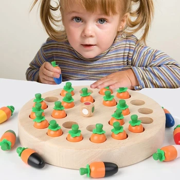 Игрушка для восприятия цвета, развивающая мелкую моторику, игрушка для сортировки, запоминающая серию цветных морковных грибов
