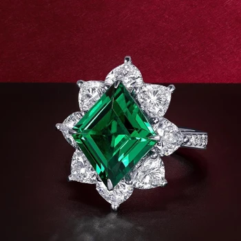 Ювелирные изделия элитного бренда GRAFF LONDON, высококачественное кольцо с зеленым драгоценным камнем 925 пробы для женщин, очаровательный подарок