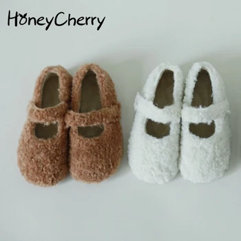 HoneyCherry, корейская версия трехцветной мягкой теплой зимней обуви ручной работы, Детская обувь для девочки