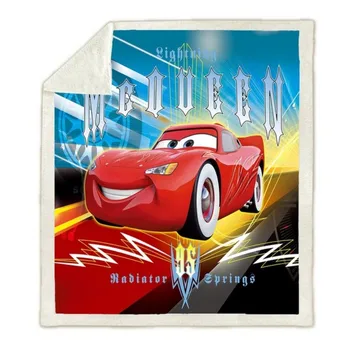 Домашний текстиль Disney Cars Lightning MC Queen 95 с рисунком автомобиля, Комфортное Мягкое плюшевое одеяло, Детское Постельное белье для дивана, прекрасный подарок