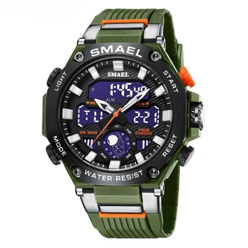 Новые цифровые часы для мужчин в корпусе из сплава, Водонепроницаемые функциональные Аналоговые спортивные военные часы