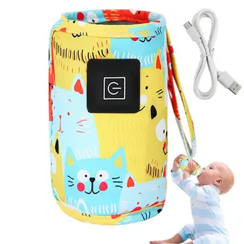 Сумка для подогрева детских бутылочек с Регулируемой температурой 3 передачи, USB-зарядка, сумка для подогрева грудного молока, Термосумка для кормления младенцев, Термосумка для подогрева