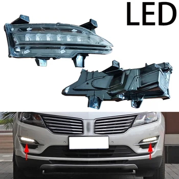 Для Lincoln MKC 2014 2015 2016 2017 2018 2019 Автомобильный левый и Правый светодиодный Дневной Ходовой Противотуманный фонарь FJ7Z-13200-B FJ7Z-13200-A