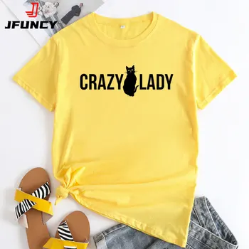 JFUNCY Модная Женская футболка 2022, Летняя футболка с коротким рукавом, Женские хлопковые футболки Оверсайз, Женская верхняя одежда