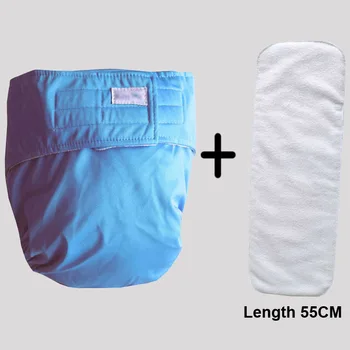 Многоразовый подгузник для взрослых для пожилых людей и инвалидов с регулируемым покрытием из ТПУ большого размера, водонепроницаемая одежда для недержания мочи со вставкой
