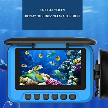 Рыболовная Камера Синий 4,3-дюймовый Экран Дисплея 100 кг Рыболовного Веса Водонепроницаемый Детектор Рыбы Высокой Четкости Ночного Видения