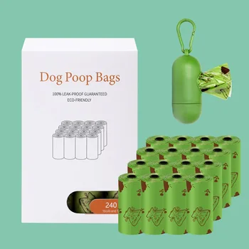 Одноразовые биоразлагаемые EPI пакеты для отходов домашних животных, Пакеты для собачьих какашек, Диспенсер для чистки собак, принадлежности для собак