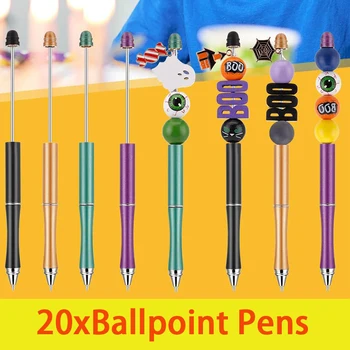 20 штук Могут быть украшены бисером Разнообразные ручки из бисера DIY Металлическая шариковая ручка с черными чернилами