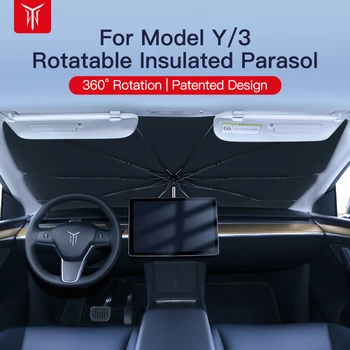 Для Tesla Модель 3 Модель Y 2022 2023 Солнцезащитный козырек на лобовое стекло, зонт, УФ-покрытие, Солнцезащитный козырек, автомобильные Аксессуары