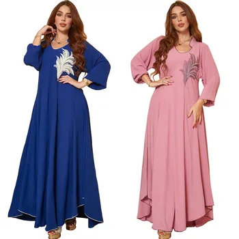 Galabia Abayas для Женщин, Дубай, 2022, Евангельское платье, Женское Платье Персидского залива, Джалабият, Индийский Кафтан с Вышивкой, Халаты, Арабески Для Рамадана
