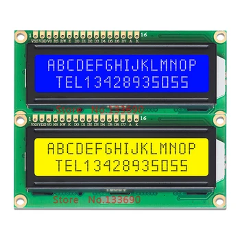 3,3 В 5 В 1602 16X2 ЖК-дисплей Модуль hd44780 Чип Желтый Или Синий Экран IIC Адаптер Для проекта SPI или Paraller 51 STM MCU
