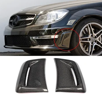 W204 Carbon Fiber Front Bumper Side Air Vent Dekoration Aufkleber für Mercedes Benz W204 C63 AMG 2008-2014 Air einfügen Vent Abd