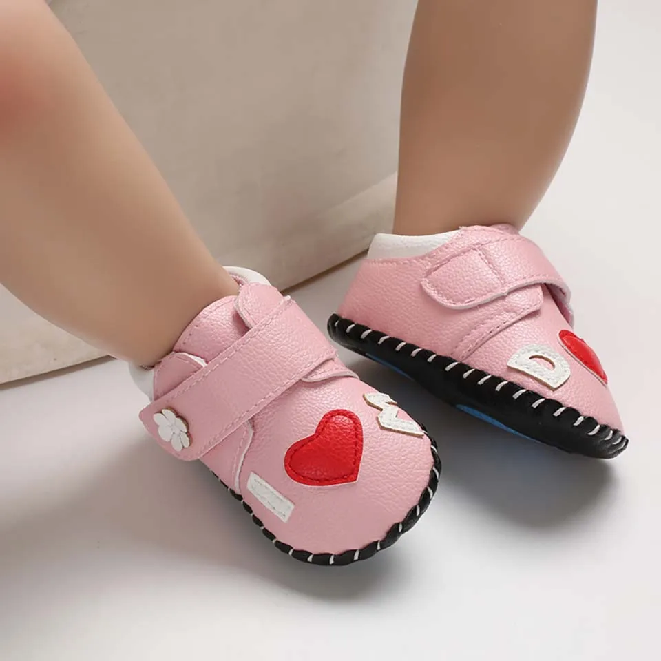 Детская Обувь Mary Jane для маленьких девочек, Спортивные кроссовки для малышей, Первые ходунки из искусственной кожи, Милая Принцесса, обувь для кроватки на мягкой резиновой подошве 2