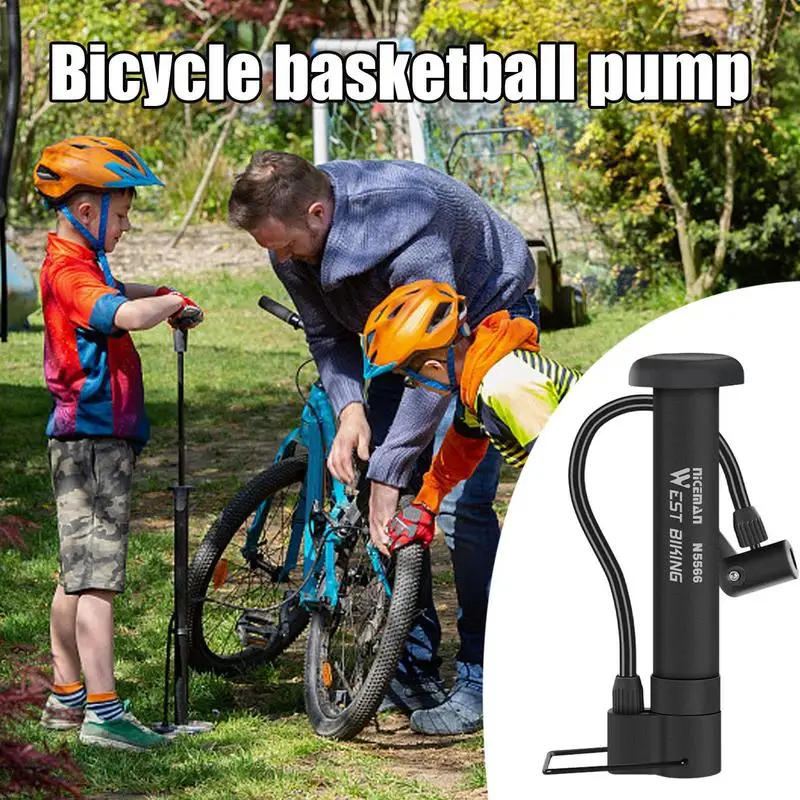 Велосипедный воздушный насос, Ручные баскетбольные насосы с иглами, Компактный воздушный насос, Надувные устройства и аксессуары для спортивных мячей, велосипедов 2
